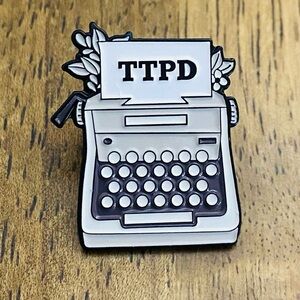 Taylor Swift Themed Tortured Poets Dept TTPD Typewriter Enamel Pin NEW